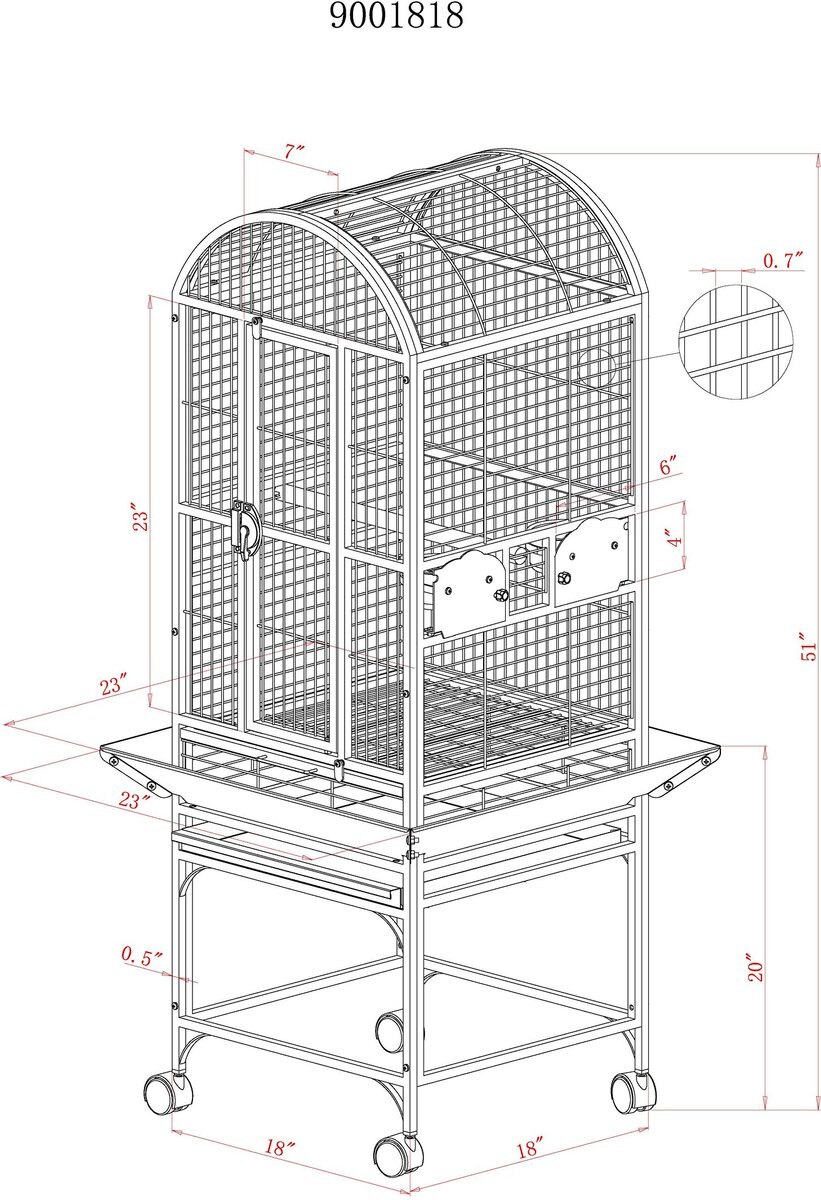 AandE Cage Company Dome Top Bird Cage