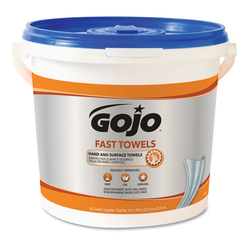 Gojo FAST TOWELS Hand Cleaning Towels | 7.75 x 11， 130