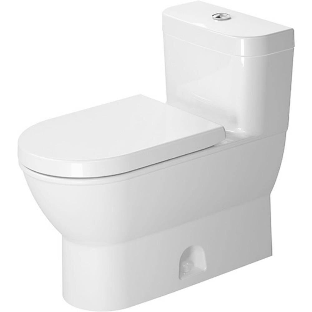 Duravit Darling New 1-piece 1.28 GPF Single Flush Elongated Toilet in White (Seat Included) D2101700