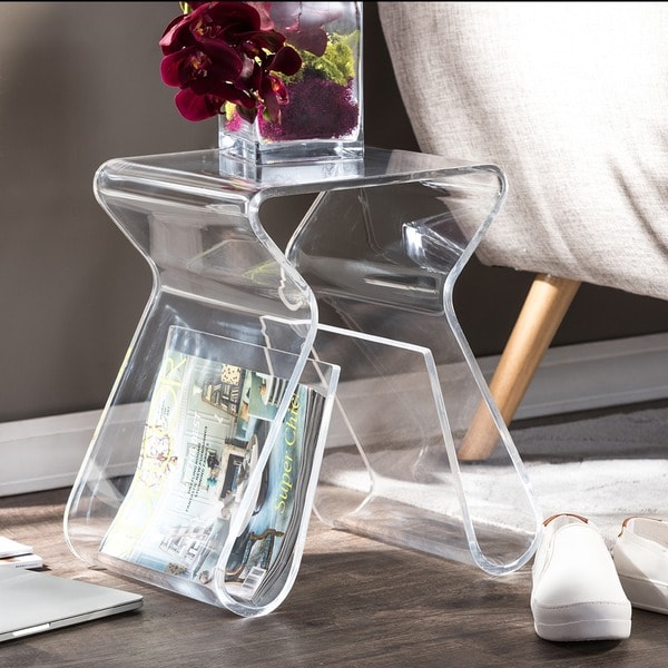 Alec Acrylic Stool/ End Table