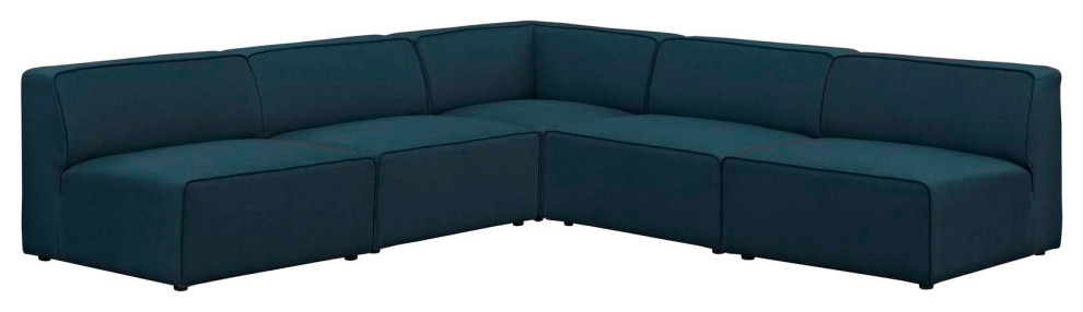 Mingle 5 Piece Upholstered Fabric Armless Sectional Sofa Set   Transitional   Sectional Sofas   by ShopFreely  Houzz