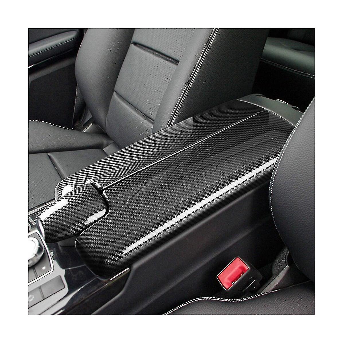 Car Center Console Tidying Armrest Box Panel Cover Stickers For W218 Class 2012-2017(carbon Fiber)