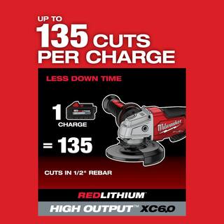 MW M18 FUEL 18V Lithium-Ion Brushless Cordless 4-12 in.5 in. Grinder Kit wPaddle Switch  FUEL 4-12 in. Grinder 2880-22-2880-20