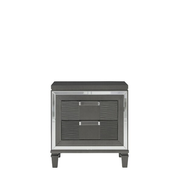 Global Furniture USA Pisa Metallic Grey Nightstand - - 33237742