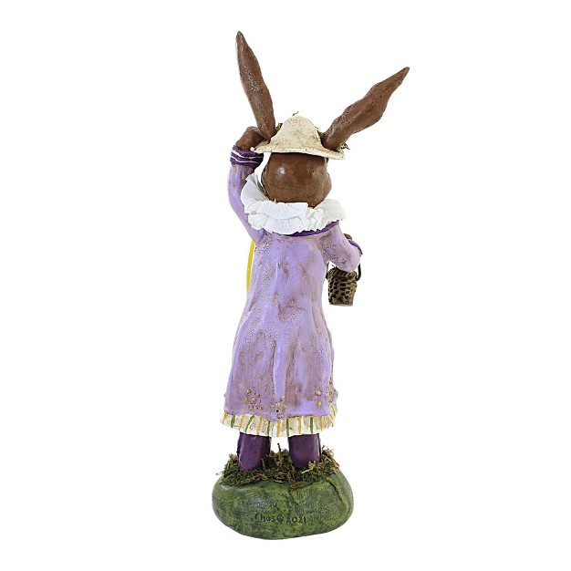 Charles Mcclenning Rachel Rabbit One Figurine 12 75 Inches Easter Eggs Bonnet 24196 Polyresin Purple