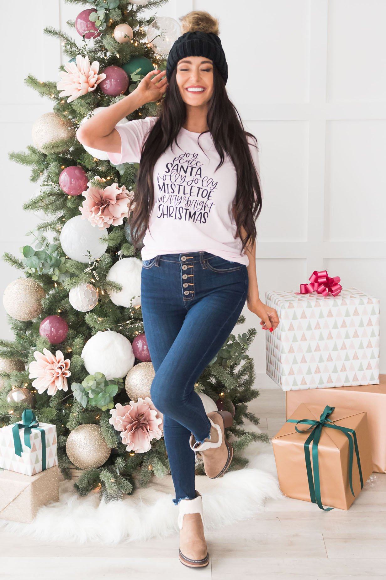 All Things Christmas Modest Tee