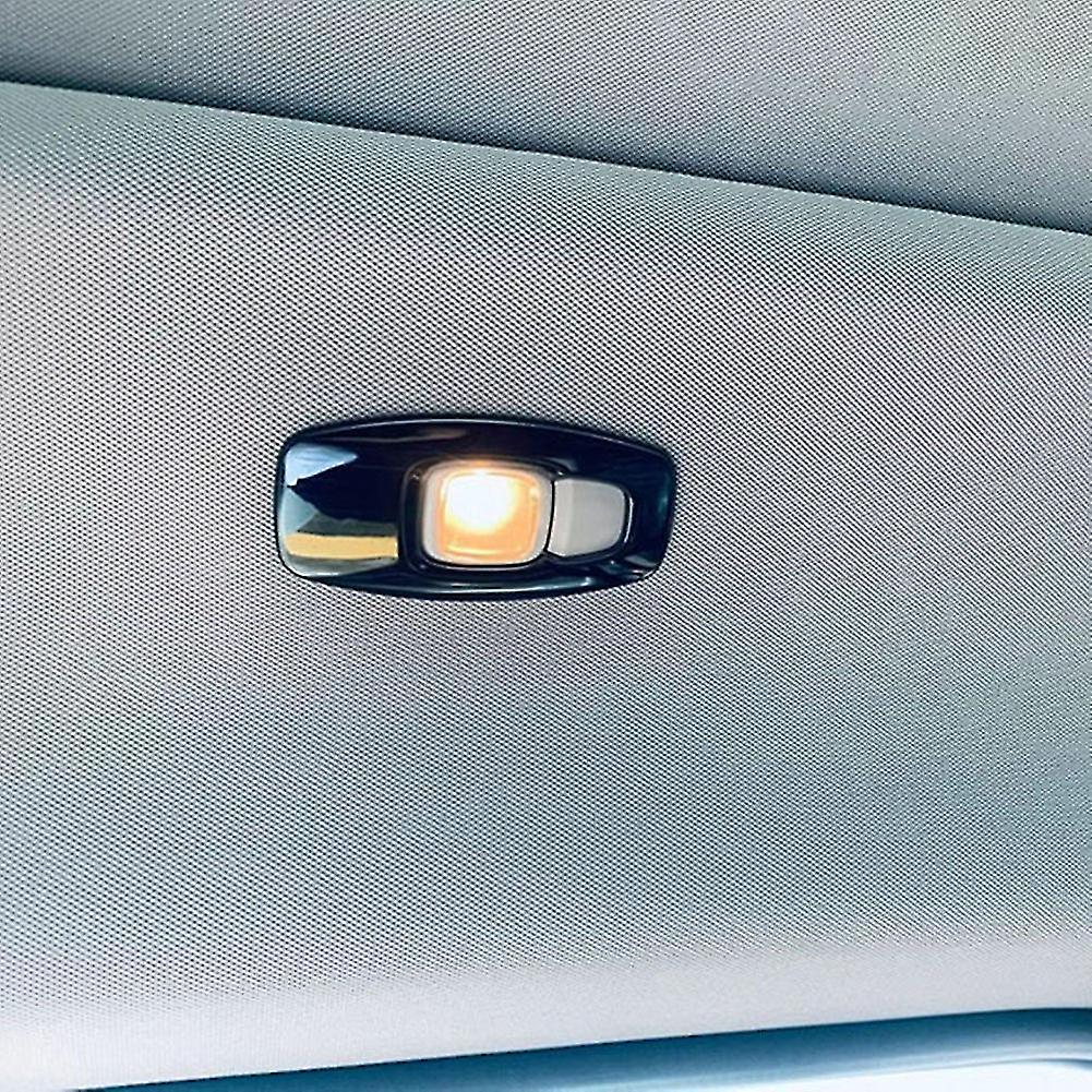 Car Glossy Black Stainless Steel Interior Rear Reading Light Lamp Cover Trim Sticker For 2022 2023