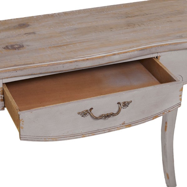 White Wood Farmhouse Console Table 31 x 43 x 17