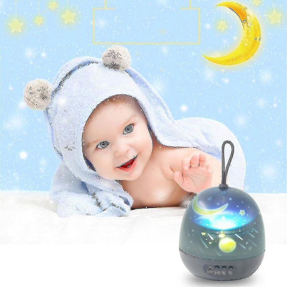 Starlight Usb Night Light Led Unicorn Atmosphere Rotating Can Change Four Models Black