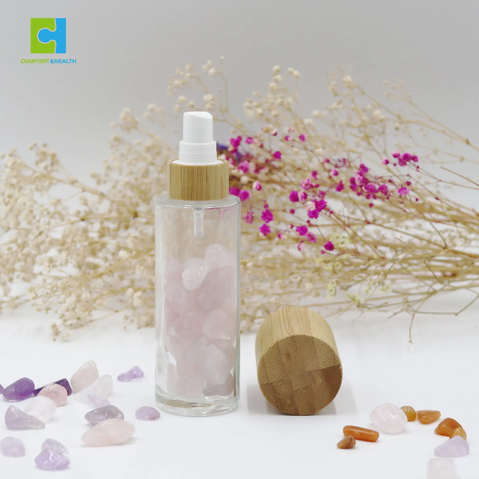 C H Customization Custom Logo Spray Luxury Empty  Crystal Glass Mist Spray Bottle Supplies