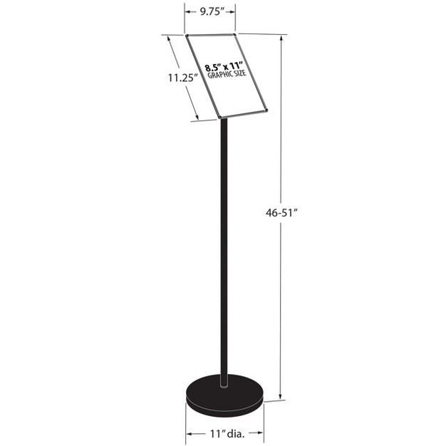 X 11 quot Swivel Frame For Portrait landscape On Straight Pole Stand