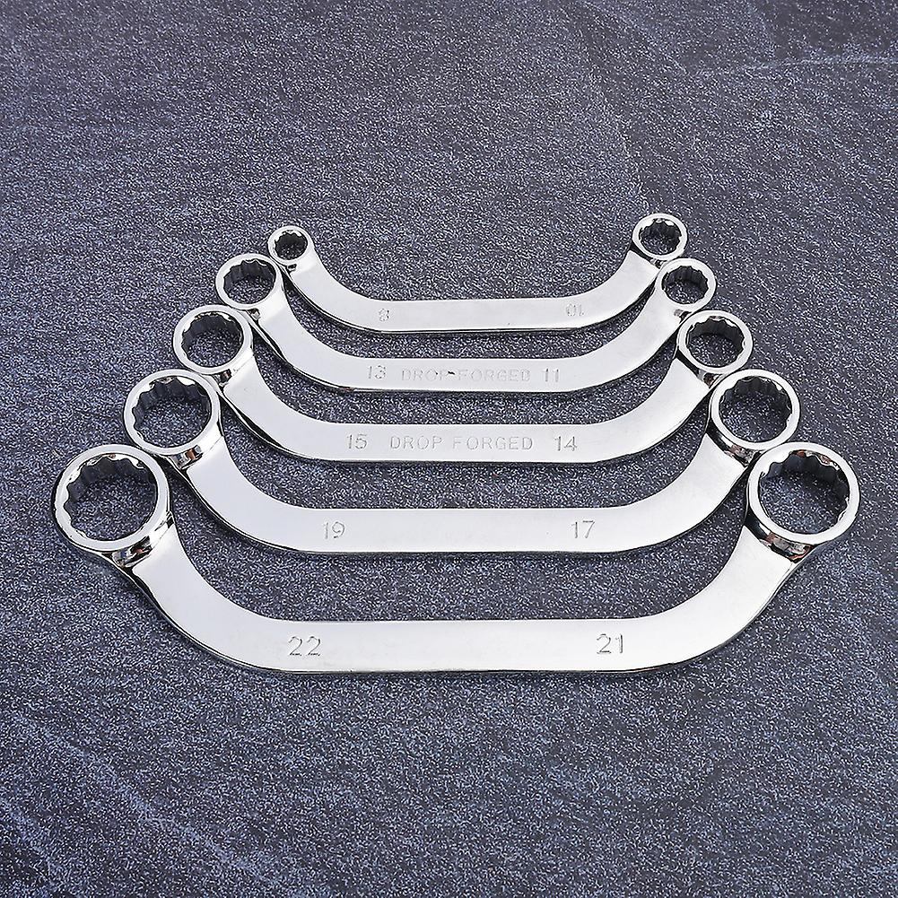 5pcs/set Double End Wrench Multifunction 45# Steel Dodecagon Combination C Spanner 822mm