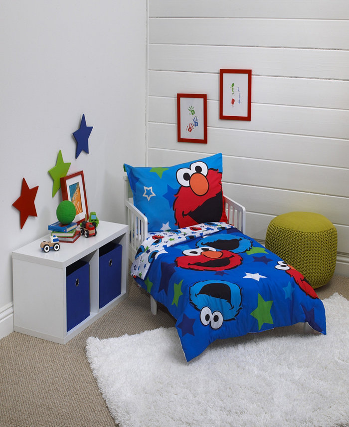 NoJo Sesame Street 4-Piece Toddler Bedding Set