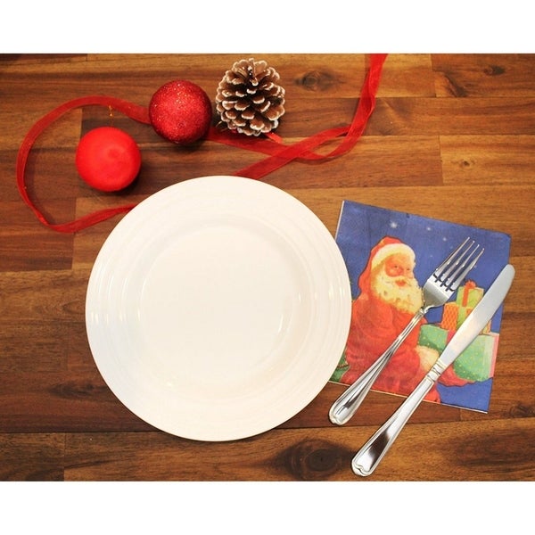 100PC Christmas Themed Disposable Paper Party Napkins Festive Santa Claus Print