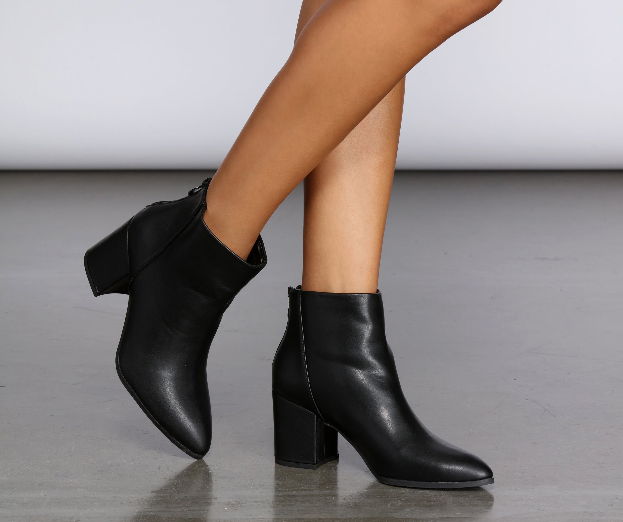 So Sleek Block Heel Booties