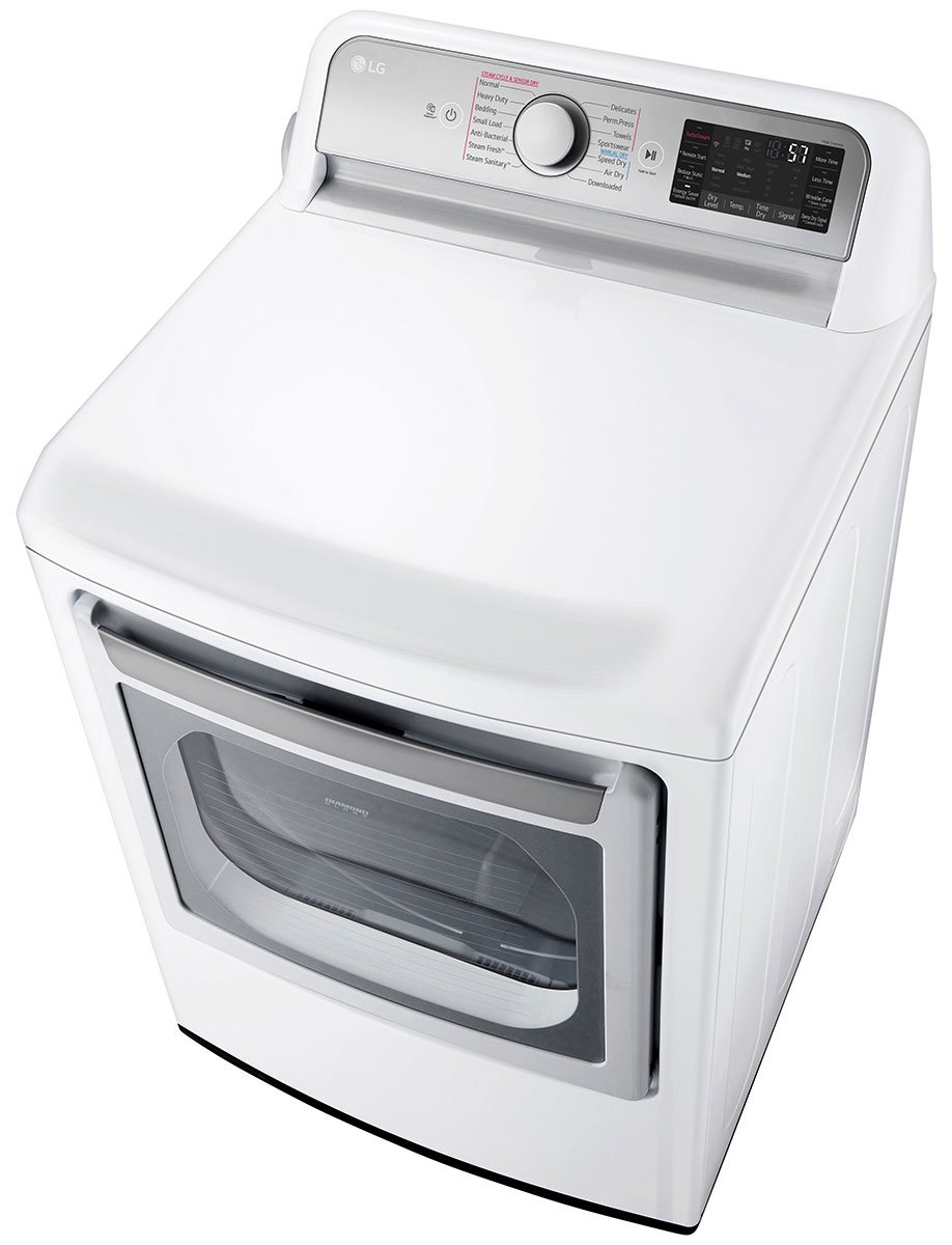 LG 7.3 Cu. Ft. White Electric Dryer With TurboSteam