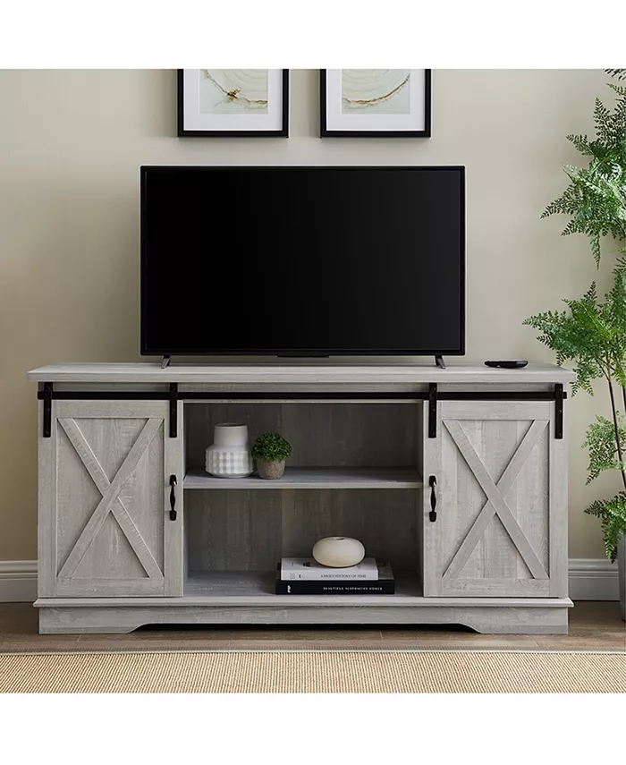 Walker Edison 58 Modern Farmhouse Wood TV Stand