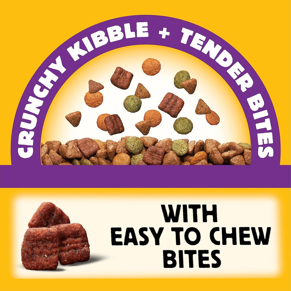 Pedigree Tender Bites Complete Nutrition Chicken and Steak Flavor Small Breed Dry Dog Food