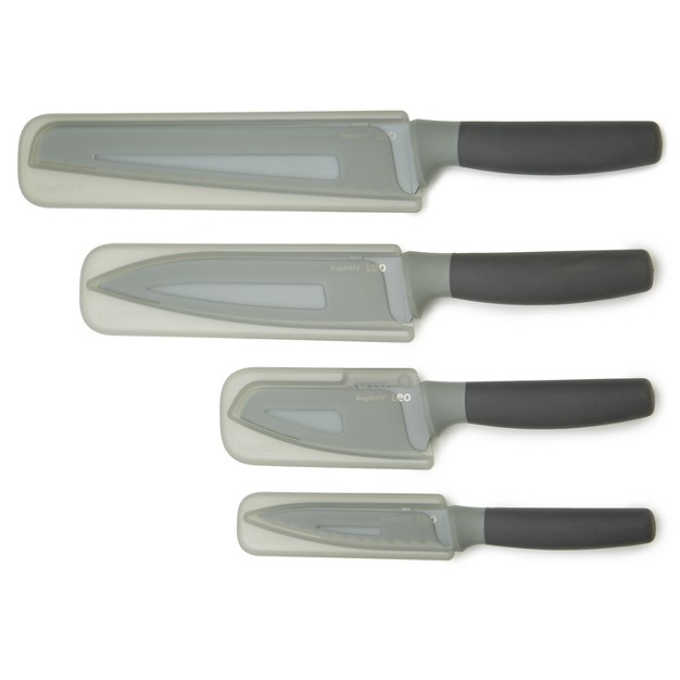 Berghoff Balance 4pc Nonstick Knife Set Recycled Material Protective Sleeve Included