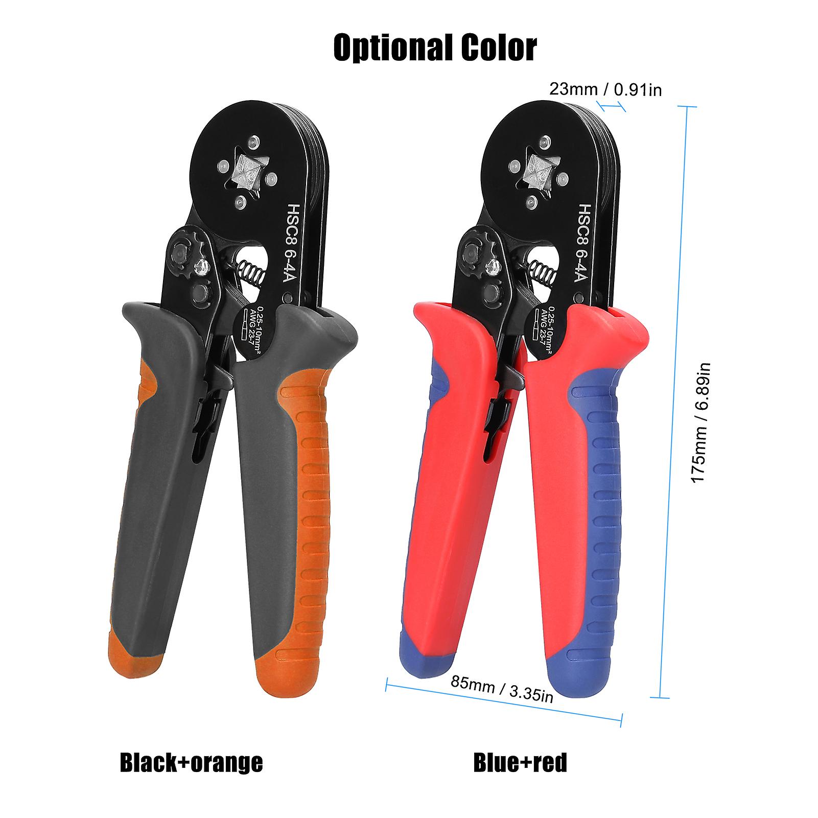 Hsc8 6-4 0.25-10m Awg23-7 Ferrule Crimping Tool Kit High Hardness Crimper Plier With 1200pcs Wire Ferrules Crimp Ends Terminal No.297467