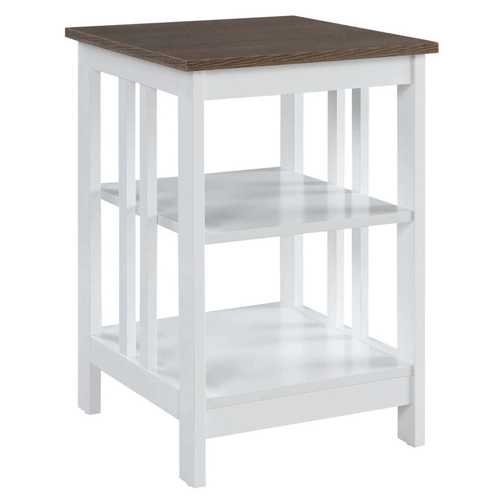 Convenience Concepts Mission End Table with Shelves