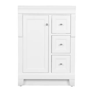 Home Decorators Collection Naples 24 in. W Bath Vanity Cabinet Only in White with Right Hand Drawers NAWA2418D