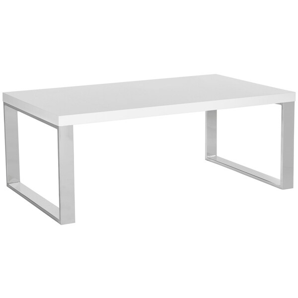 SAFAVIEH Rockford White/ Chrome Glam Coffee Table - 43.3