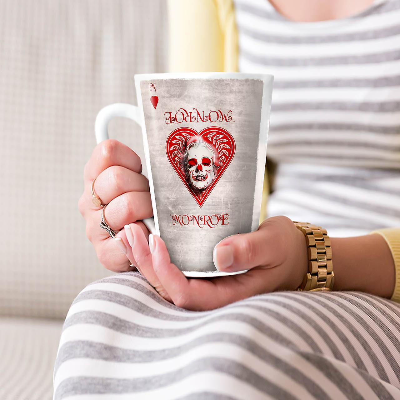 Heart Card NEW White Tea Coffee Ceramic Latte Mug 17 oz | Wellcoda