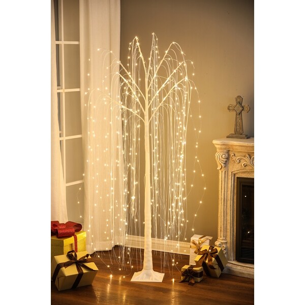 White Willow 5.9Ft Tall Tree Decoration with Lights