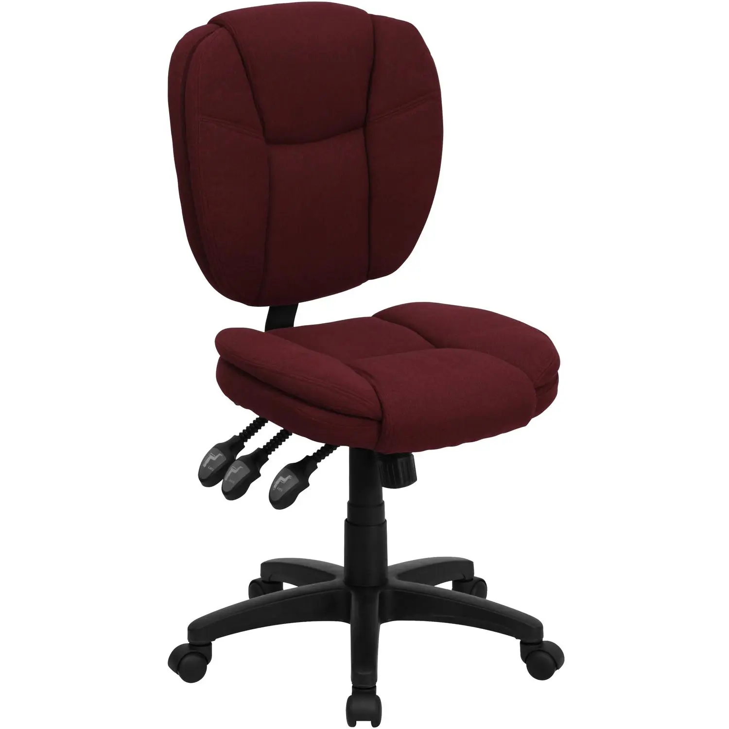 Burgundy Fabric Office Chair