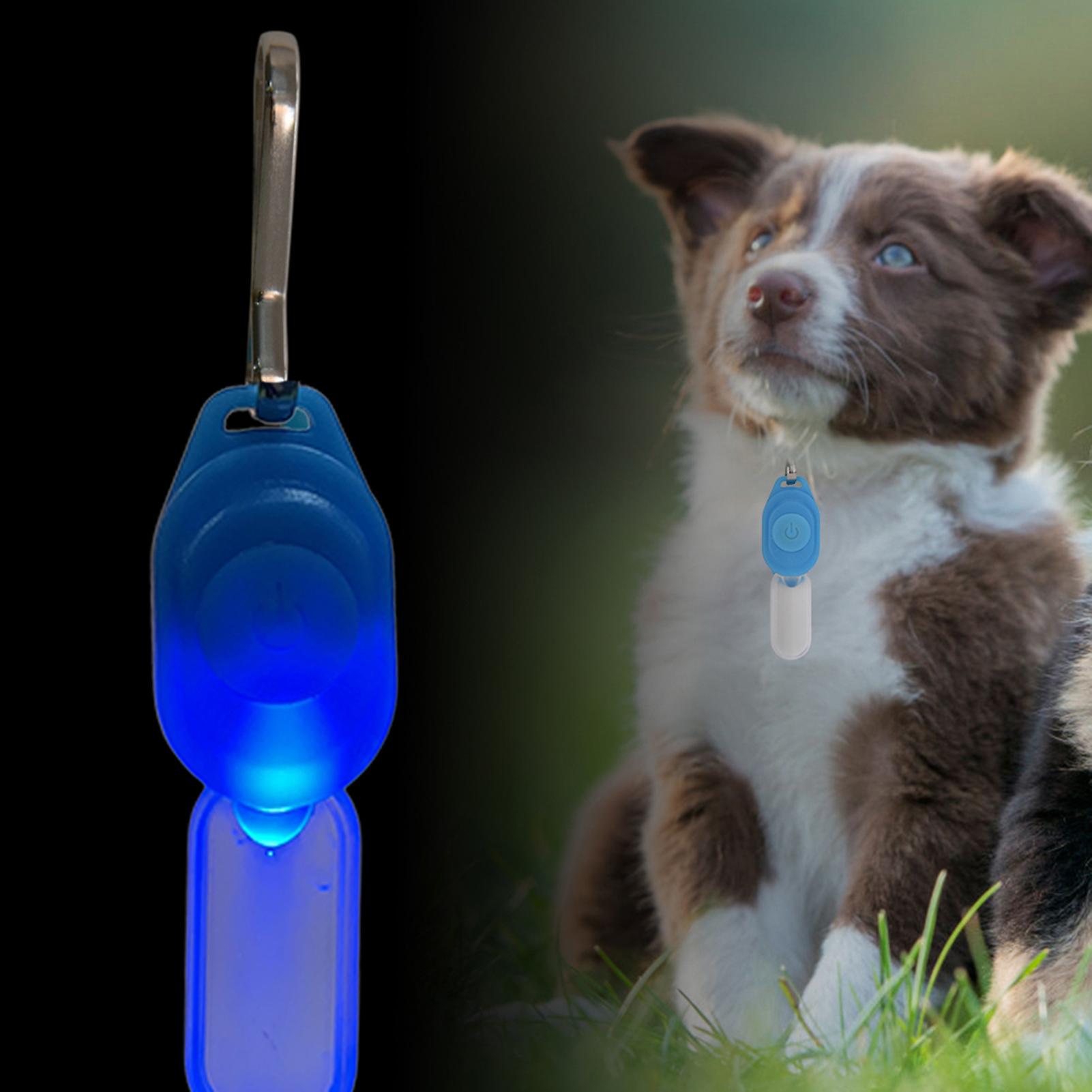 LED Dog Necklace Glowing Collar Dog Luminous Pendant for Pet with Buckle Keep Pet Safe Blue