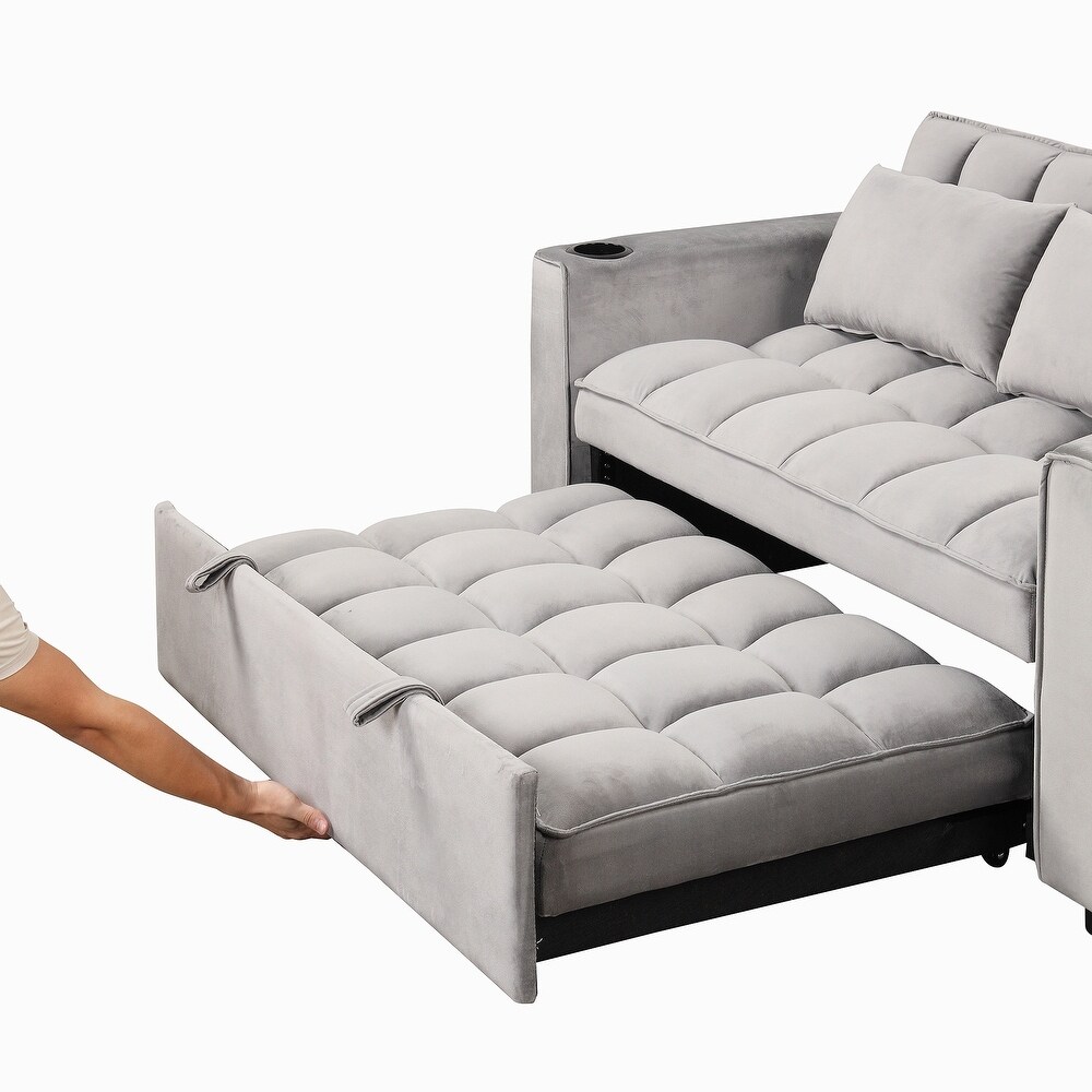 Sofa Bed with Cup Holder and USB Port