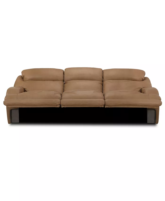 Furniture CLOSEOUT! Daventry 116 3-Pc. Leather Sectional Sofa With 3 Power Recliners Power Headrests And USB Power Outlet