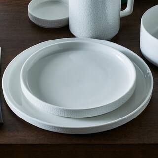 Noritake Colortex Stone White Porcelain 12-Piece Dinnerware Set (Service for 4) G010-12BP