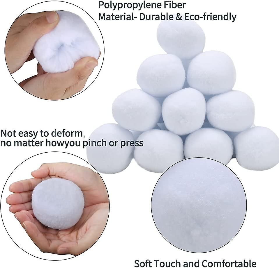 50 Pack Artificial Snowballs， Fake Snowballs For Snowball Fight Indoor Snowball For Kids Snow Toy Snowballs For Throwing Snowball Fight Game