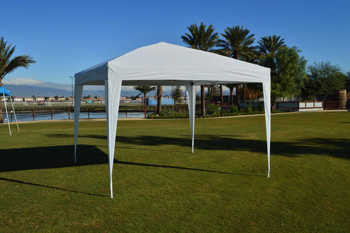 Impact Canopy 10' x 10' Canopy Tent Gazebo with Dressed Legs, White