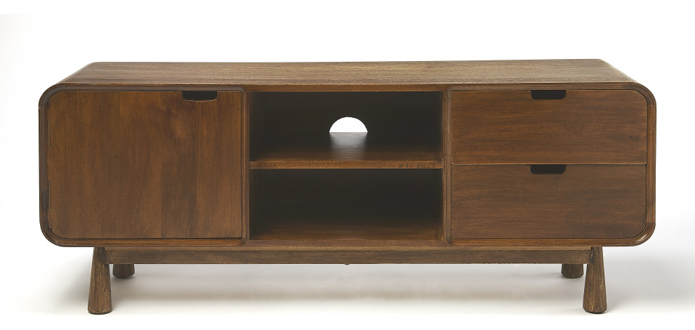 Drayton Modern Wood Entertainment Console  5328140   Midcentury   Entertainment Centers And Tv Stands   by HedgeApple  Houzz