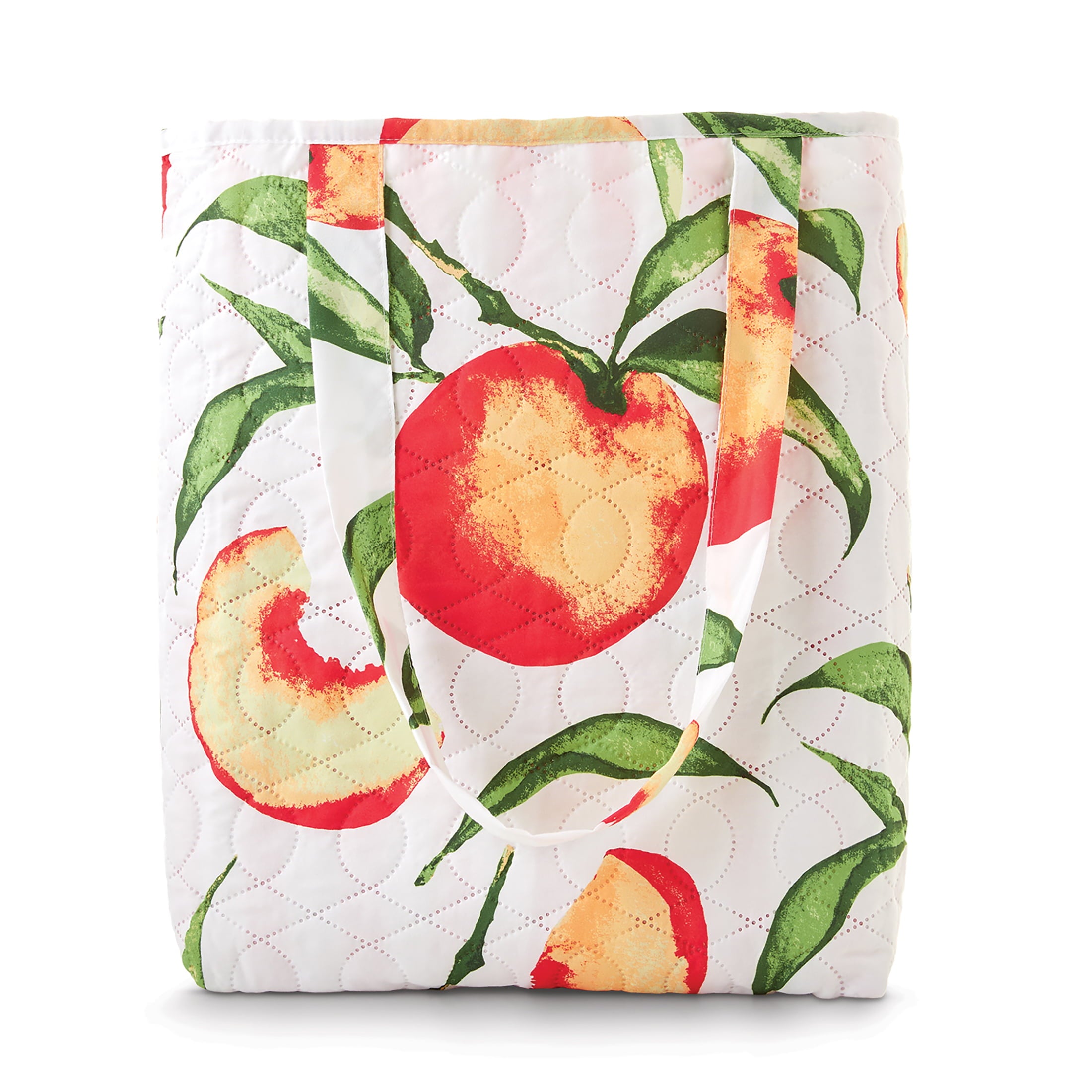 Peach Stripe Reversible Quilt Set with Tote， Mainstays， Full/Queen， 4 Pieces