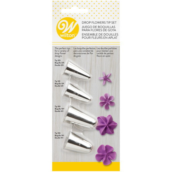 Wilton 418 4569 Cake Decorating Tip Set for Drop F...