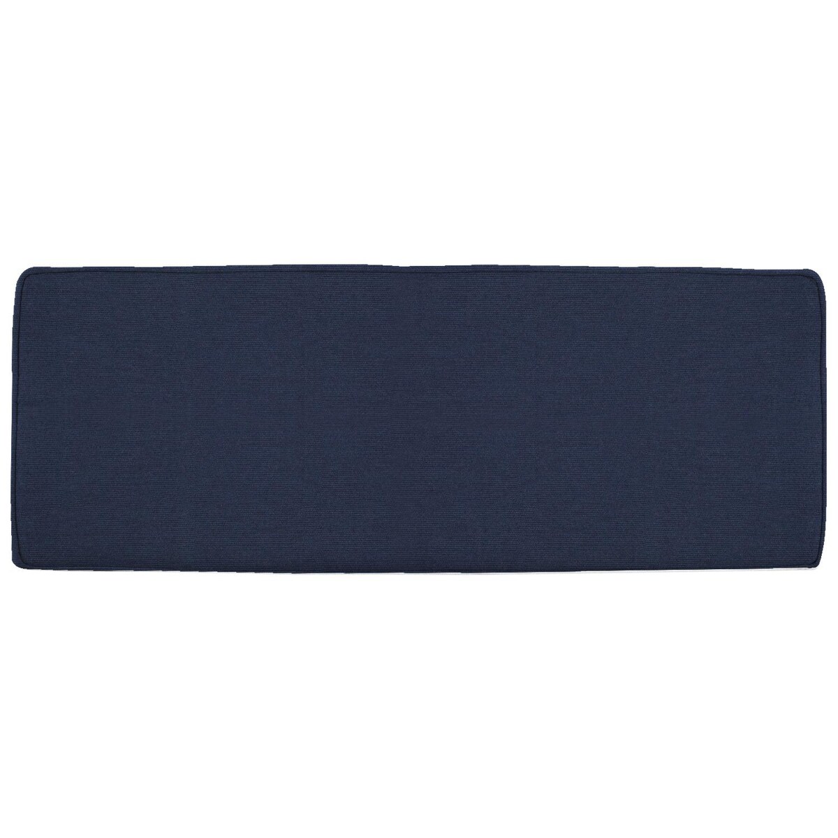 Sunbrella Canvas Navy Large Outdoor Replacement Bench Cushion W/ Piping By Signature