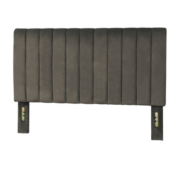 Lifestorey Teagan Queen Channel Upholstered Headboard - - 28893753