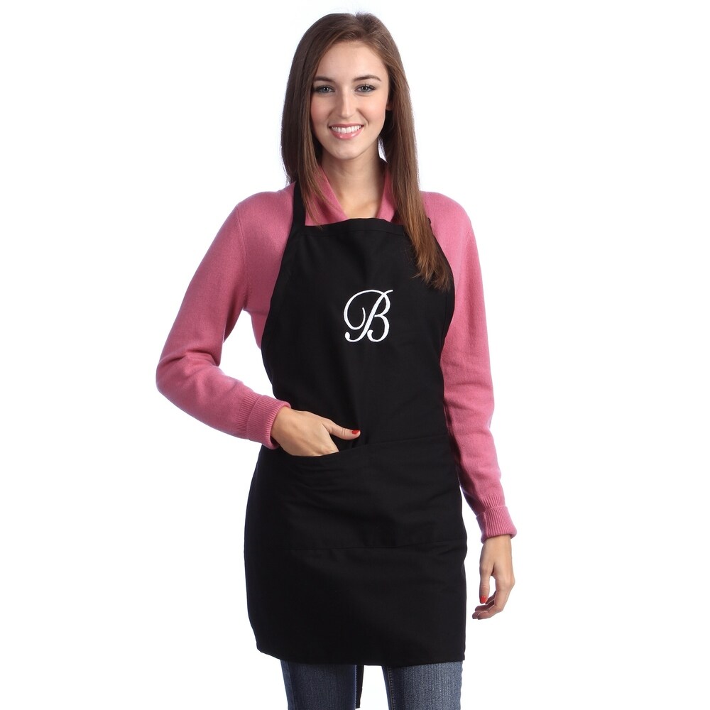 Kaufman Monogram Apron  Two Pockets and adjustable Neck.