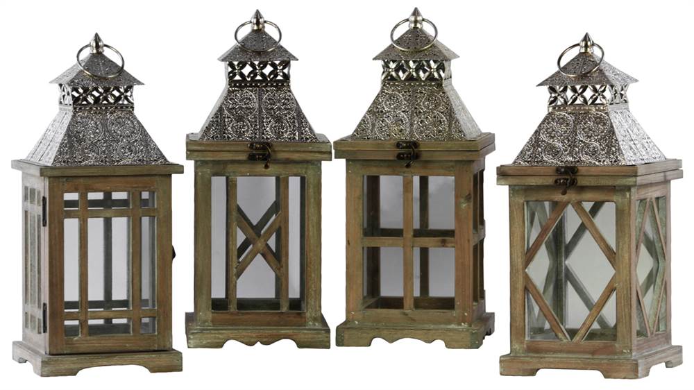 4-Pc Square Lantern Set