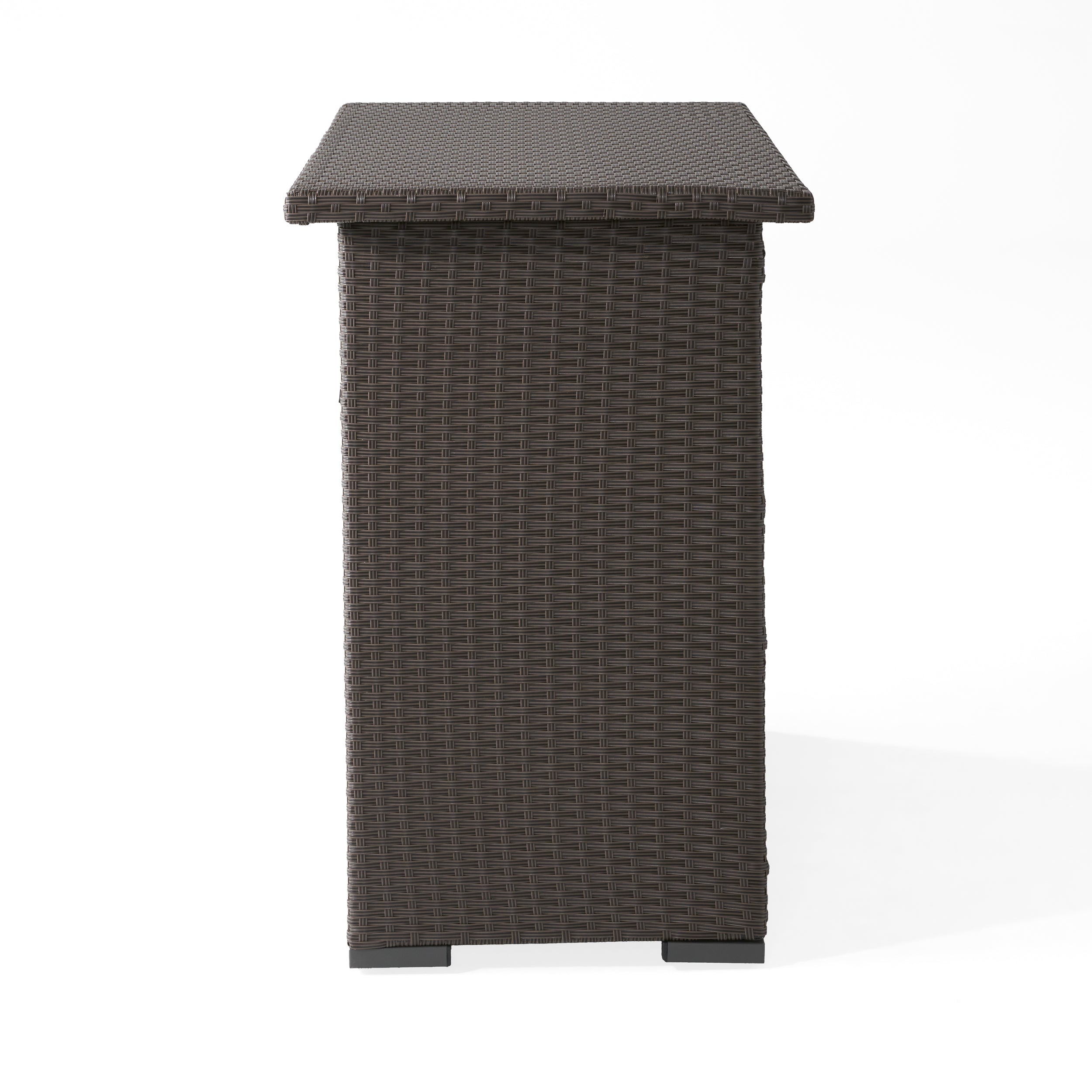 Germar Contemporary Outdoor Dark Brown Polyethylene Bar