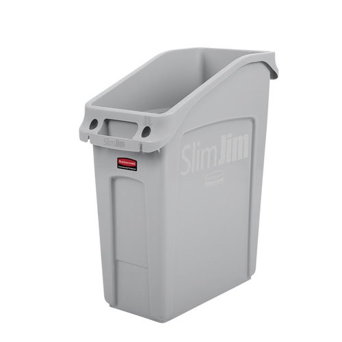 Rubbermaid 2026695 Slim Jim 13-Gallon Undercounter Trash Can， Gray