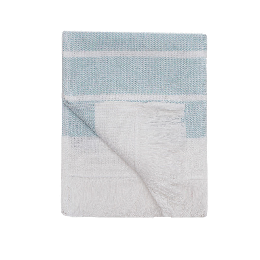 Blue Stripe Fouta Washcloth