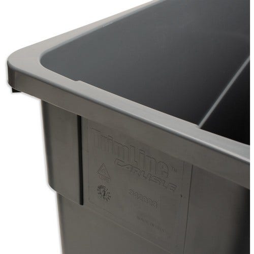 Carlisle 34202323 Trimline 23-Gallon Slim Rectangular Trash Can， Gray