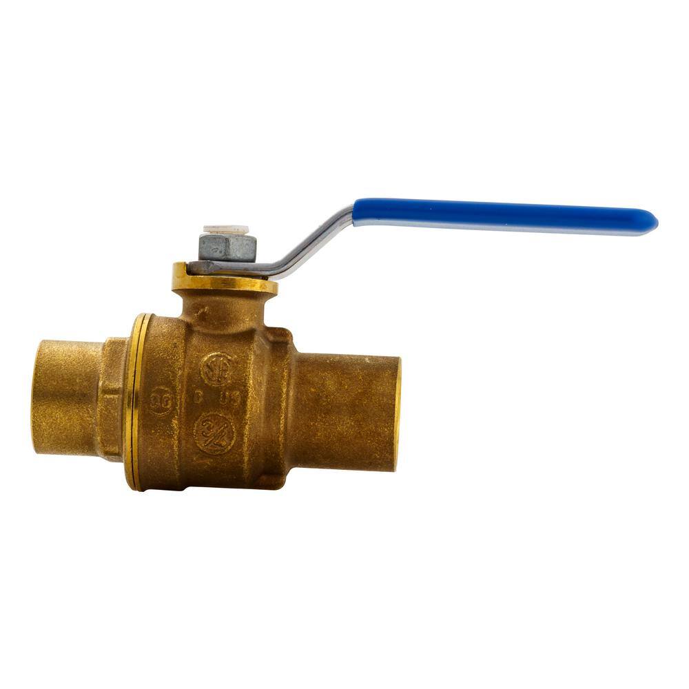 Everbilt 34 in. Brass Sweat x Sweat Full Port Ball Valve 107-454EB