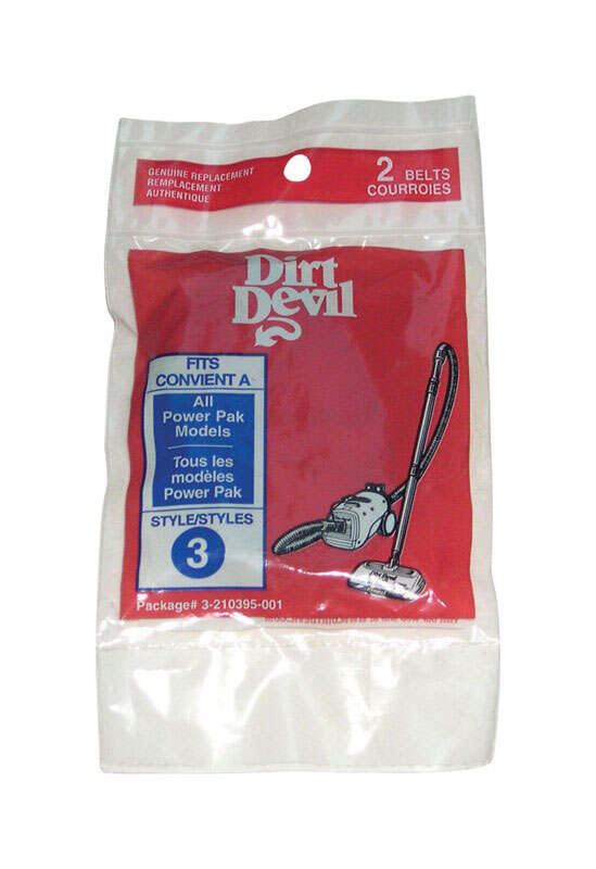 Dirt Devil Vacuum Belt For Vacuum Belt 2 pk