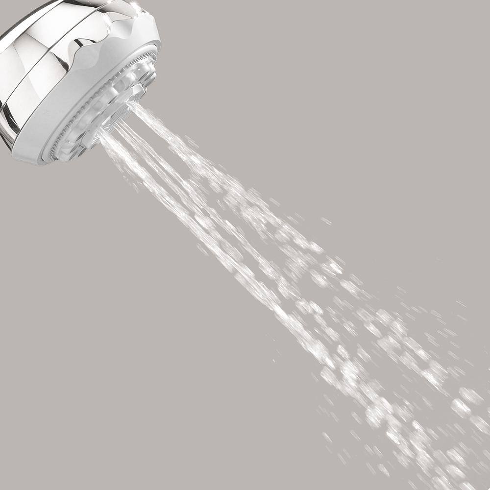 Clubmaster 3-Spray Patterns 2.5 GPM 4 in.wall Fixed Shower Head in Brushed Nickel 28496821